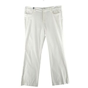 Talbots Velveteen Velvet‎ Womens Size 16 Stretch Bootcut Ivory Pants Holiday